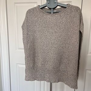 Aritzia Marled Taupe Crewneck Sweater